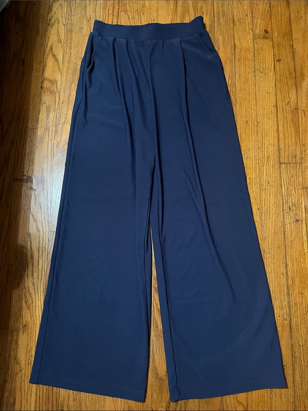 HALARA Navy Wide Leg Women's Pants - Picture 4 of 7